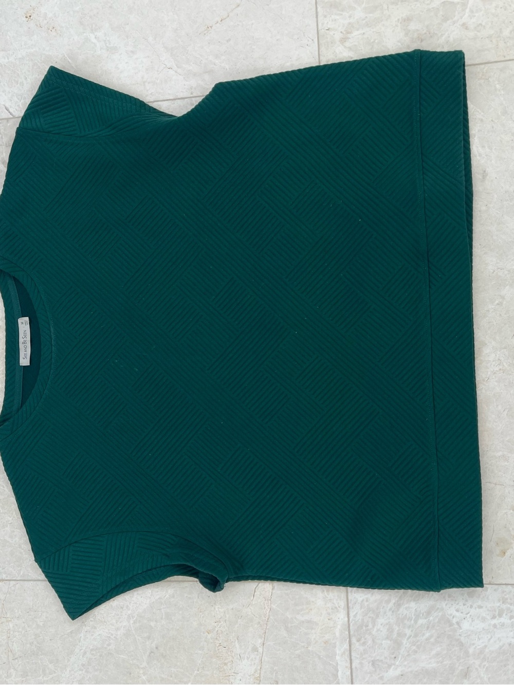 Women's Textured Crewneck Sweater - Deep Teal